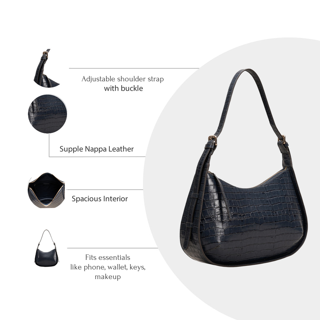 PAULINE HOBO BAG BLUE