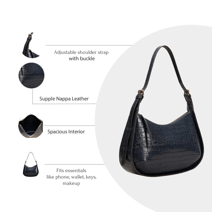 PAULINE HOBO BAG BLUE