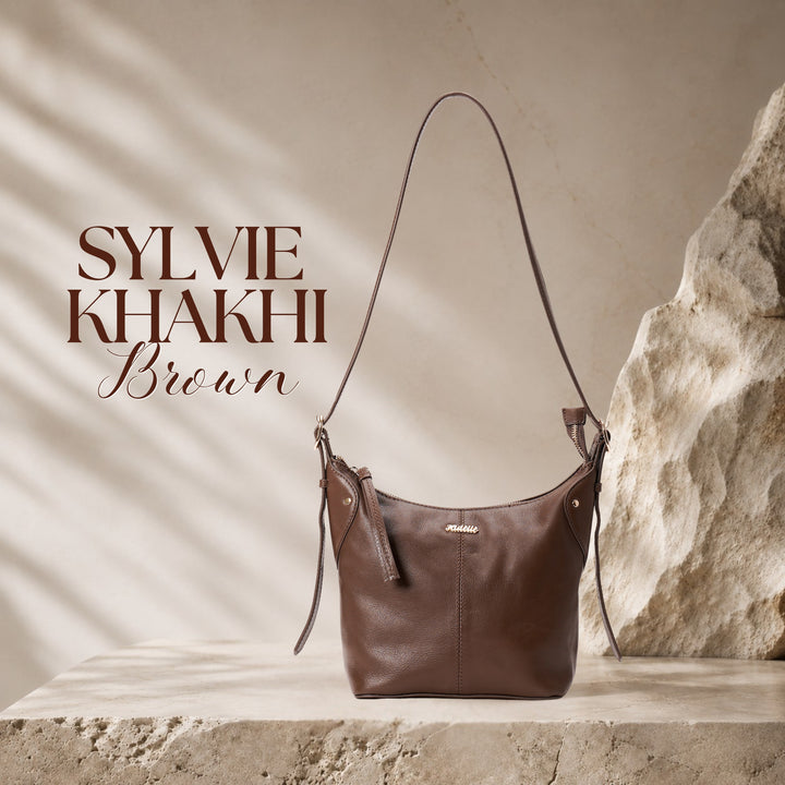 SYLVIE SHOULDER BAG KHAKHI BROWN