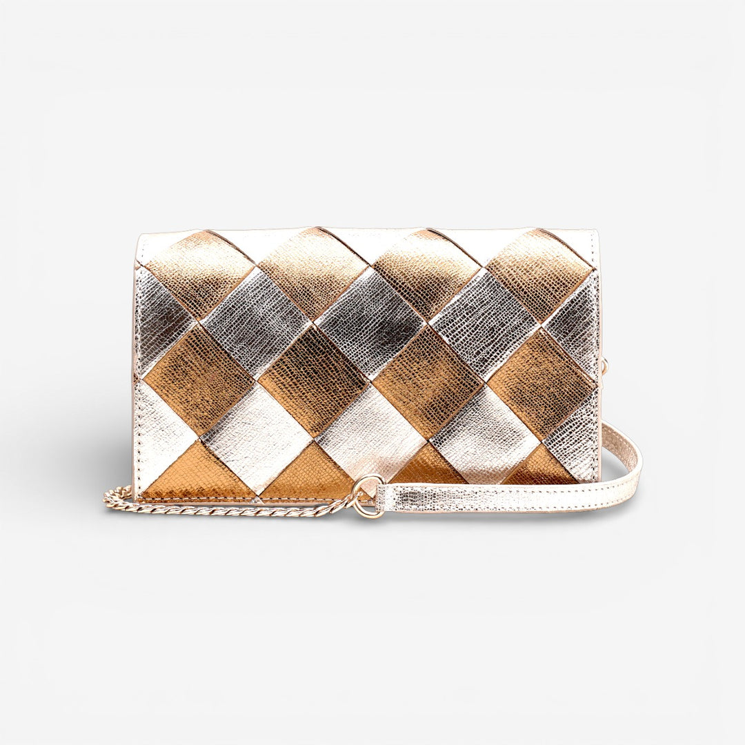 CAMILLE CLUTCH LARGE COPPER SILVER