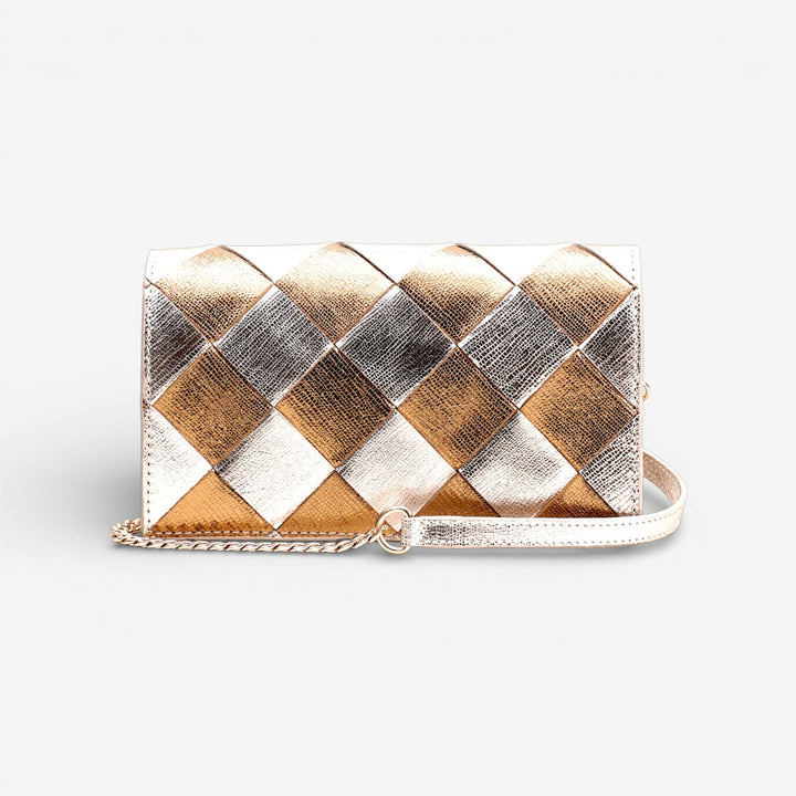 CAMILLE CLUTCH LARGE COPPER SILVER