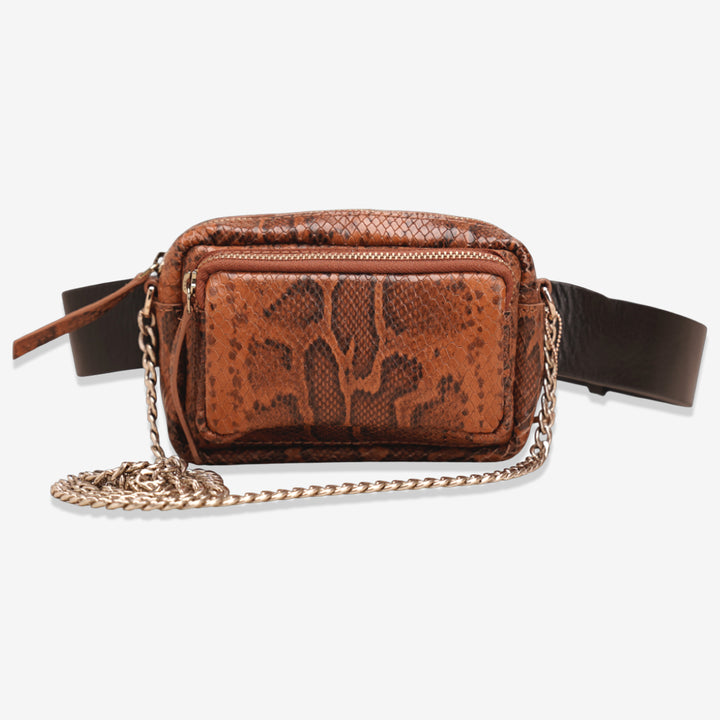 FANNY SLING BAG BROWN PYTHON